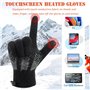Gants Chauffants USB pour Homme Femme, Gants Chauffants électriques Lavable Mitten Chaleur hivernale Gants avec 3 Températures R
