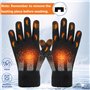 Gants Chauffants USB pour Homme Femme, Gants Chauffants électriques Lavable Mitten Chaleur hivernale Gants avec 3 Températures R