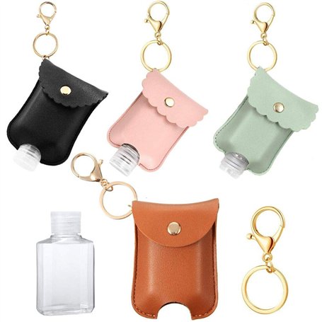 4 pièces 60ML Portable Squeeze Bouteille Vide en Cuir