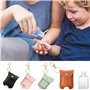 4 pièces 60ML Portable Squeeze Bouteille Vide en Cuir,Conteneur Cosmétique Vide, Porte-clés Portable, Utilisé pour l'escalade, L