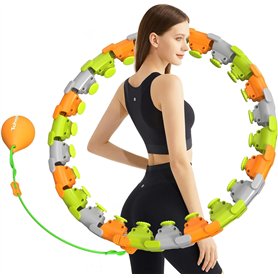bubbacare Cerceau Smart Hula Hoop Fitness Minceur pour Adulte avec 27 Pièces Réglable Amovibles