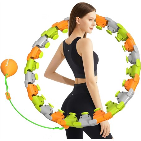 bubbacare Cerceau Smart Hula Hoop Fitness Minceur pour Adulte avec 27 Pièces Réglable Amovibles