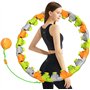 bubbacare Cerceau Smart Hula Hoop Fitness Minceur pour Adulte avec 27 Pièces Réglable Amovibles