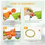 bubbacare Cerceau Smart Hula Hoop Fitness Minceur pour Adulte avec 27 Pièces Réglable Amovibles, Cerceau de Fitness Intelligent 