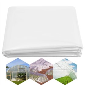 YAMYO Film transparent en polyéthylène pour serre - Extra épais et indéchirable - Pour le jardinage et la serre - 2 x 6 m