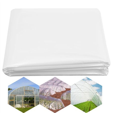 YAMYO Film transparent en polyéthylène pour serre - Extra épais et indéchirable - Pour le jardinage et la serre - 2 x 6 m