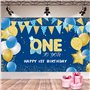 XZEIT 1e Anniversaire Bannière Décorations fête en Or Bleu