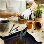 PIMXL Noir Tapis de Rempotage, Tapis de Jardinage Pliable, Ensemble Complet avec Outils pour Succulentes et Gants en Nylon, Tapi
