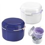 ROMOLY 2 Pieces Boite Appareil Dentaire avec Une Couche De Nettoyage (Bleu&Blanc) - Boite a Dentier