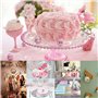 TICKLELY Boule de Décoration - Accessoire Disco pour Gâteau, Boule de Facettes de Disco, Idéale pour les Fêtes et Les Anniversai