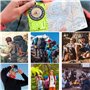 Eowppue Paquet de 2 Boussole de Navigation Compacte et Multifonctionnelle,Outil Essentiel pour Le Camping, la Randonnée, et Le T