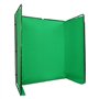Toile de Fond écran Vert 4m x 2.4m pour la Photographie, Toile de Fond écran Vert Chromakey Portable avec Support Système de Sup