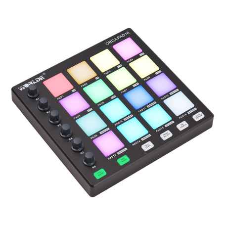 summina Pad MIDI Contrôleur MIDI Contrôleur de pad MIDI USB WORLDE Contrôleur MIDI Beat Maker Machine 6 boutons assignables Répé
