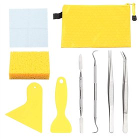 SPEEDWOX Lot de 9 outils et fournitures pour mosaïque pour débutants 2 racleurs 2 pinces 1 crochet à double extrémité 1 spatule