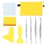 SPEEDWOX Lot de 9 outils et fournitures pour mosaïque pour débutants 2 racleurs 2 pinces 1 crochet à double extrémité 1 spatule