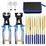 SPEEDWOX Lot de 20 pinces à outils pour mosaïque avec roue de coupe de rechange revêtue de titane - Aiguille diamant - Longueur