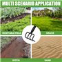 BARAYSTUS Cultivateur à main longue, en acier au carbone et acier inoxydable, cultivateur de jardin avec poignée télescopique et