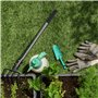 BARAYSTUS Cultivateur à main longue, en acier au carbone et acier inoxydable, cultivateur de jardin avec poignée télescopique et