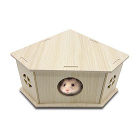 Eyksta Maison Hamster Jouet Hamster Accessoire Habitats pour Petits Animaux pour Hamster Nains Gerbille 20 * 20 * 11.1cm