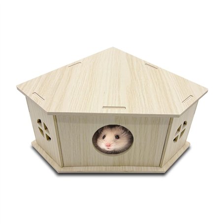 Eyksta Maison Hamster Jouet Hamster Accessoire Habitats pour Petits Animaux pour Hamster Nains Gerbille 20 * 20 * 11.1cm