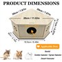 Eyksta Maison Hamster Jouet Hamster Accessoire Habitats pour Petits Animaux pour Hamster Nains Gerbille 20 * 20 * 11.1cm