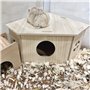 Eyksta Maison Hamster Jouet Hamster Accessoire Habitats pour Petits Animaux pour Hamster Nains Gerbille 20 * 20 * 11.1cm