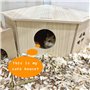 Eyksta Maison Hamster Jouet Hamster Accessoire Habitats pour Petits Animaux pour Hamster Nains Gerbille 20 * 20 * 11.1cm