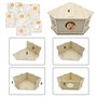 Eyksta Maison Hamster Jouet Hamster Accessoire Habitats pour Petits Animaux pour Hamster Nains Gerbille 20 * 20 * 11.1cm