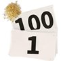 1 à 100 bavoirs de course Kyzistn - Grands chiffres avec broches de sécurité pour les événements marathon et course - Tyvek rési