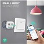 Lot de 2 interrupteurs de lumière intelligents Alexa - 2,4 GHz - Compatible avec Tuya Smart, Amazon Alexa/Google Assistand, Home