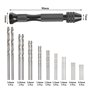 DODUOS 37 Pièces Ensemble de Perceuse à Main Mini Perceuse à Main de Precision Aluminum Mandrin sans Clé Foret Fraise Twist Fore