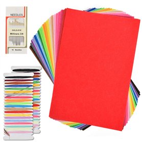 50 Pcs Tissu en Feutre TIMESETL 20 x 30 cm 50 Couleurs Feuilles de Feutre Feuilles Tissus Patchwork Feutrine Loisir Creatif Proj