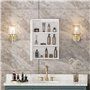 AxisFurn Armoire de Toilette avec éclairage LED, 3 lumières réglables, Armoire de Toilette Petite avec étagère et Prise de Coura