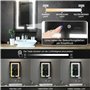 AxisFurn Armoire de Toilette avec éclairage LED, 3 lumières réglables, Armoire de Toilette Petite avec étagère et Prise de Coura
