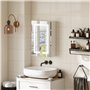 AxisFurn Armoire de Toilette avec éclairage LED, 3 lumières réglables, Armoire de Toilette Petite avec étagère et Prise de Coura