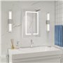 AxisFurn Armoire de Toilette avec éclairage LED, 3 lumières réglables, Armoire de Toilette Petite avec étagère et Prise de Coura