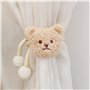 Wzhtuzi Lot de 2 pinces à rideaux en corde - Motif ours de dessin animé - Pour décoration de chambre d'enfant - Beige