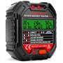 MINSHUXI Testeur de Prise 90-250V Testeur de Circuit Electrique Courant Automatique Détecteur de Tension de Polarité avec LCD Te