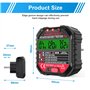 MINSHUXI Testeur de Prise 90-250V Testeur de Circuit Electrique Courant Automatique Détecteur de Tension de Polarité avec LCD Te