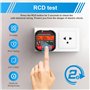 MINSHUXI Testeur de Prise 90-250V Testeur de Circuit Electrique Courant Automatique Détecteur de Tension de Polarité avec LCD Te