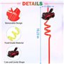 Lot de 16 pailles colorées pour enfants - Pour anniversaire d'enfant - Pailles colorées - Pour la crème glacée, les fruits et le
