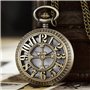 LUCKYKODOR Montre de Poche Vintage Nombre de Chance avec chaîne Pocket Watch Ultra-Mince Montre à Gousset Cadeau d'anniversaire 