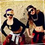 GIGIIS Colliers et Bagues Hip Hop pour Homme Femme 80's 90's Deguisement Accessoires Rappeur Dollar/Boss Sign Chaîne Plaqué Or B