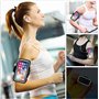 Brassard de sport universel pour smartphone - Sac de course pour actif - Compatible avec iPhone 15/14/13/12 Pro Max et Galaxy S2