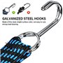 MINSHUXI 4Pcs Tendeurs Elastique Crochets 200X3CM Sandow Elastique Réglables Corde Elastique Elastique Plate Tendeur pour Vélo M