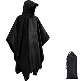 Poncho de Pluie Imperméable 3 en 1 Imperméable Polyvalent Léger Respirant Housse Cape