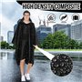 Poncho de Pluie Imperméable 3 en 1 Imperméable Polyvalent Léger Respirant Housse Cape, Vestes Pliables et Réutilisables avec Cap