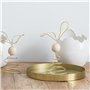 CXtech Plateaux de Rangement en Métal Doré, 22cm Plateau de Service Or Rond en Acier Inoxydable, pour Serviettes, Bijoux, Bougie