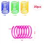 Komoyo Lot de 20 Jouet Printemps Coloré de Chat, Jouet Ressorts Chat, Pet Coloré Ressorts en Spirale, Interactif Chat Jouets, Pl
