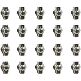 20 Pièces Clips de Câble en Acier Inoxydable 304